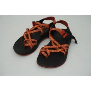 Chaco Sandals Womens Size 7 EU 38 Orange Strappy Chevron Adjustable Hiking Shoes